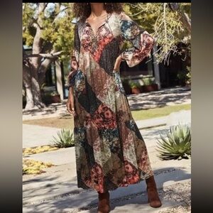 Johnny Was silk maxi dress size (M) EUC